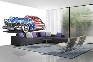 Samolepiaca vliesová fototapeta USA automobil 375 x 250 cm