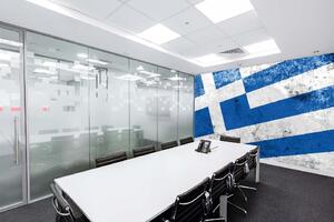 Samolepiaca vliesová fototapeta Grécka vlajka 375 x 250 cm
