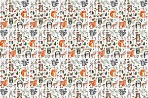 DIMEX | Vliesové fototapety na stenu Roztomilé lesné zvieratá MS-5-1476 | 375 x 250 cm | zelená, červená, oranžová, hnedá
