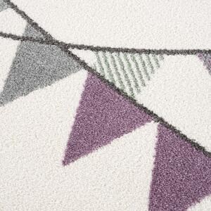 Dekorstudio ANIME okrúhly detský koberec - vzor trojuholník 9381 Priemer koberca: 120cm
