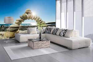 Samolepiaca vliesová fototapeta Kamenný most na pláži 375 x 250 cm