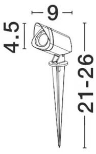 Vonkajšie LED lampa Inside 4.5 čierne – Čierna