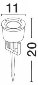 Vonkajšia záhradná lampa Inside 11 tmavo sivé – Antracitová
