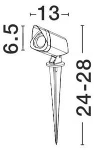 Vonkajšie LED lampa Inside 6.5 čierne – Čierna