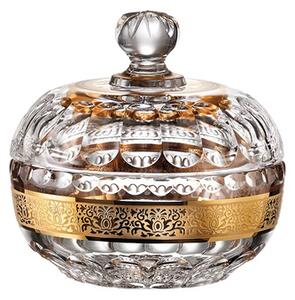 Bohemia Crystal ručne brúsená dóza s viečkom Romantic 130mm