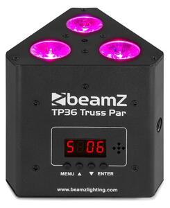 Beamz TP 36 Truss Par, uplight reflektor, 3 x 4 W 4 v 1 LED dióda, RGB-UV, LED displej