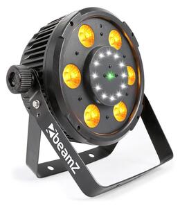 Beamz BX100 PAR LED reflektor, 6x 6W 4-v-1-RGBW-LEDiek, 12x Strobe-LEDiek, RG-Laser