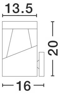 Vonkajšie LED svietidlo Lock – Sivá
