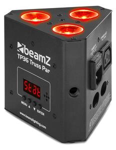 Beamz TP 36 Truss Par, uplight reflektor, 3 x 4 W 4 v 1 LED dióda, RGB-UV, LED displej