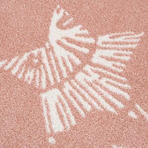 Dekorstudio Kruhový koberec pre deti ANIME - ružové hviezdy 9387 Priemer koberca: 120cm