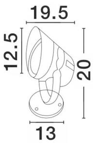 Vonkajšie LED lampa North 13 tmavo sivé – Čierna