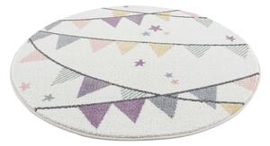 Dekorstudio ANIME okrúhly detský koberec - vzor trojuholník 9381 Priemer koberca: 120cm