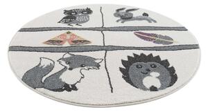 Dekorstudio Okrúhly koberec pre deti ANIME - zvieratká 9390 Priemer koberca: 120cm