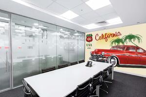 Samolepiaca vliesová fototapeta Vintage plagát Kalifornia 375 x 250 cm