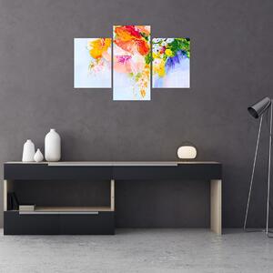 Obraz - Kvety, maľba (90x60 cm)