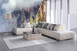 Samolepiaca vliesová fototapeta Mraky nad vrcholmi 375 x 250 cm
