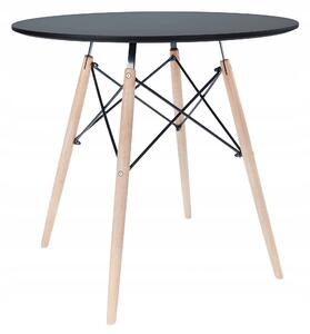 Dekorstudio Okrúhly jedálenský stôl 80cm - čierny