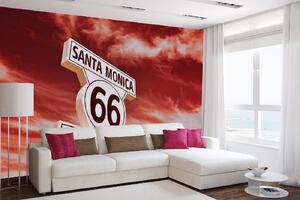 Samolepiaca vliesová fototapeta Route 66 v Santa Monike 375 x 250 cm