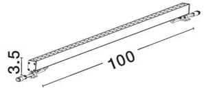 Vonkajšie LED svietidlo Wall Washer 100 nikel – Sivá