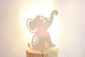 ČistéDrevo Detská nástenná lampička - slon