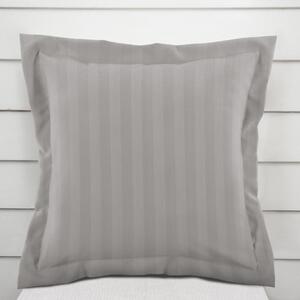 Biante Damašková obliečka na vankúš s lemom Atlas Grádl hnedosivé pásiky 2 cm DM-019 30 x 50 cm