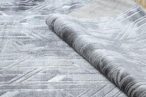 Moderný MEFE koberec B402 - Štrukturálny, dve vrstvy rúna tmavo-sivá