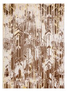Moderný MEFE koberec B402 Vintage - Štrukturálny, dve vrstvy rúna tmavo-béžová