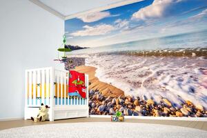 Samolepiaca vliesová fototapeta Makauda Beach, Sicília 375 x 250 cm
