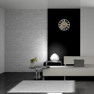 Dekorstudio Moderné drevené hodiny EKO Loft Piccolo biele+dub
