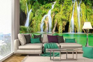 Samolepiaca vliesová fototapeta Plitvický vodopád 375 x 250 cm