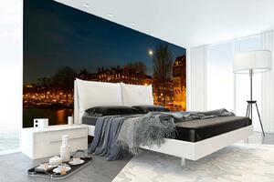 Samolepiaca vliesová fototapeta Amsterdamské domy 375 x 250 cm