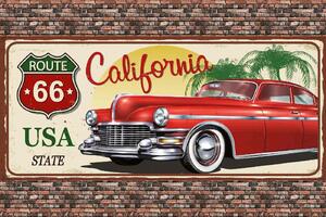 DIMEX | Vliesové fototapety na stenu Kalifornia Vintage MS-5-2073 | 375 x 250 cm | zelená, červená, žltá