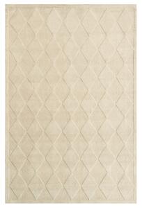 Koberec svetlobéžový vlnený 200 x 300 cm obdĺžnikový s geometrickým vzorom škandinávsky štýl