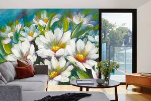 Samolepiaca vliesová fototapeta Maľba - Divoká lúka 375 x 250 cm