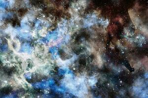 DIMEX | Vliesové fototapety na stenu Farebný hlboký vesmír MS-5-2297 | 375 x 250 cm | modrá, čierna, šedá