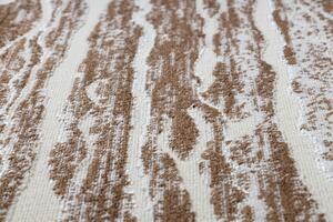 Moderný MEFE Vlny koberec 8761 - Štrukturálny, dve vrstvy rúna tmavo-béžová