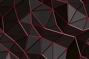 DIMEX | Vliesové fototapety na stenu Futuristický polygonálny tvar MS-5-2603 | 375 x 250 cm | červená, čierna