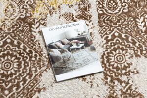 Moderný MEFE koberec 8731 Ružica vintage - Štrukturálny, dve vrstvy rúna béžová