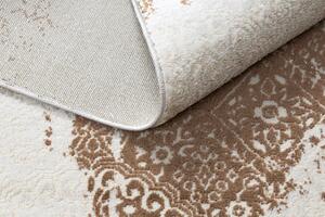 Moderný MEFE koberec 8731 Ružica vintage - Štrukturálny, dve vrstvy rúna béžová