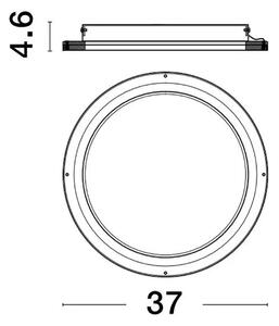 LED stropné svietidlo Oggy 37 biele – Biela