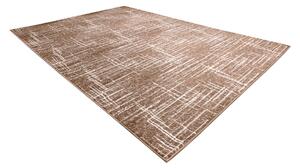 Moderný MEFE koberec 9401 Pásy vintage - Štrukturálny, dve vrstvy rúna béžová / hnedá