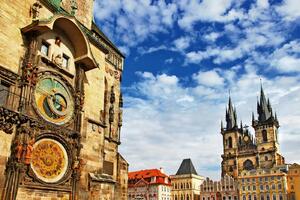 DIMEX | Vliesové fototapety na stenu Krásna Praha MS-5-1192 | 375 x 250 cm | vicefarebná, modrá, biela, oranžová, hnedá, šedá