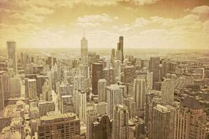 DIMEX | Vliesové fototapety na stenu Staré Chicago MS-5-2107 | 375 x 250 cm | biela, béžová, žltá