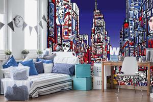 Samolepiaca vliesová fototapeta Farebné Times Square 375 x 250 cm