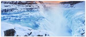 Obraz - Chladné vodopády (120x50 cm)