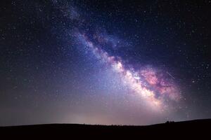 DIMEX | Vliesové fototapety na stenu Galaxia Mliečna dráha MS-5-2282 | 375 x 250 cm | fialová, čierna, ružová