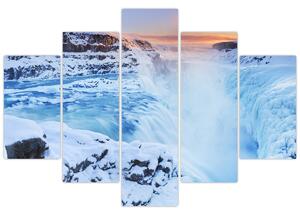 Obraz - Chladné vodopády (150x105 cm)