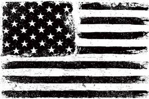 DIMEX | Vliesové fototapety na stenu Americká vlajka čiernobiela MS-5-1496 | 375 x 250 cm | biela, čierna