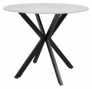 Okrúhly jedálenský stôl 90 cm KAMILO - biely / čierny