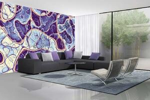 Samolepiaca vliesová fototapeta Modrá mramorová textúra 375 x 250 cm